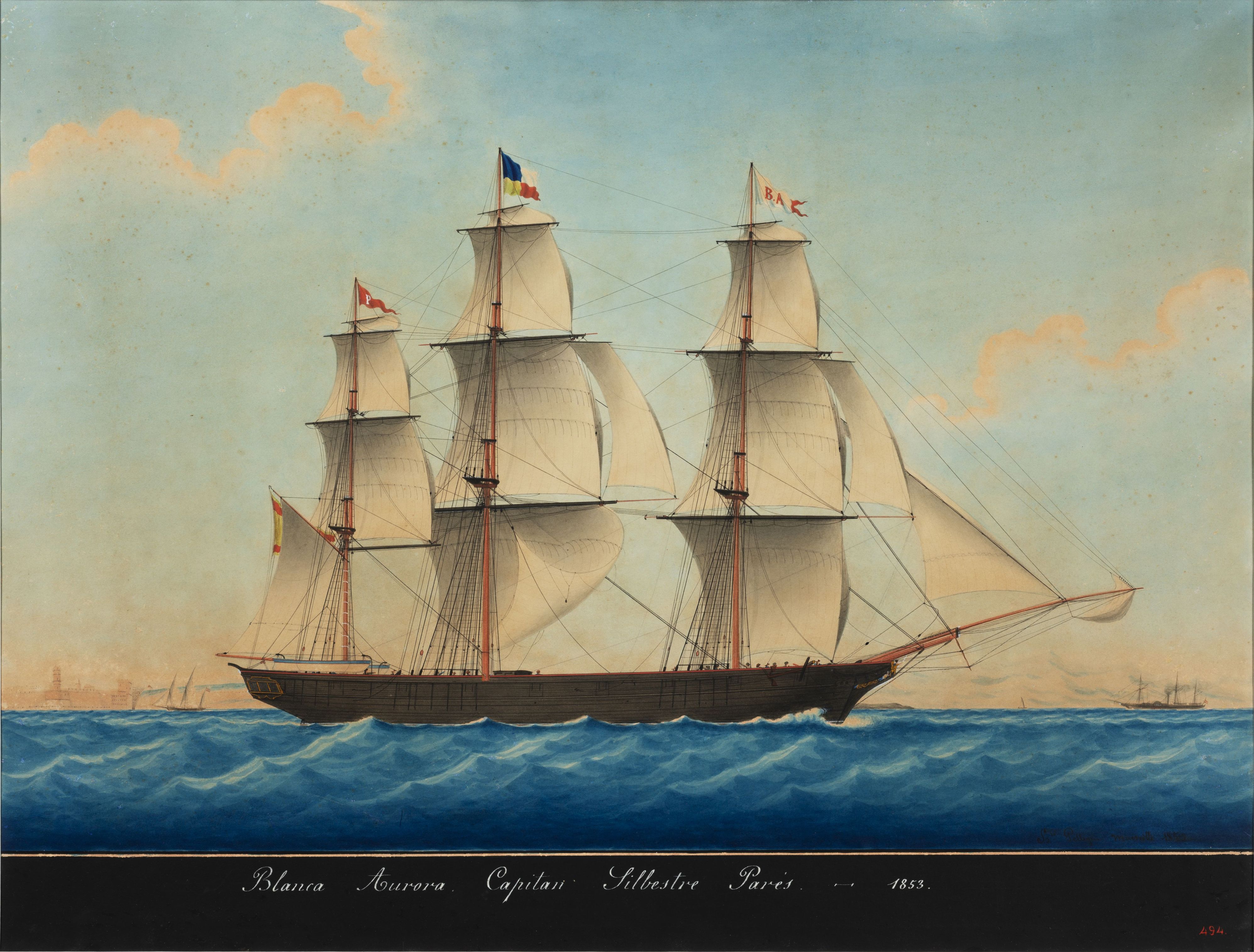 Frigate Blanca Aurora, Captain Silbestre Parés