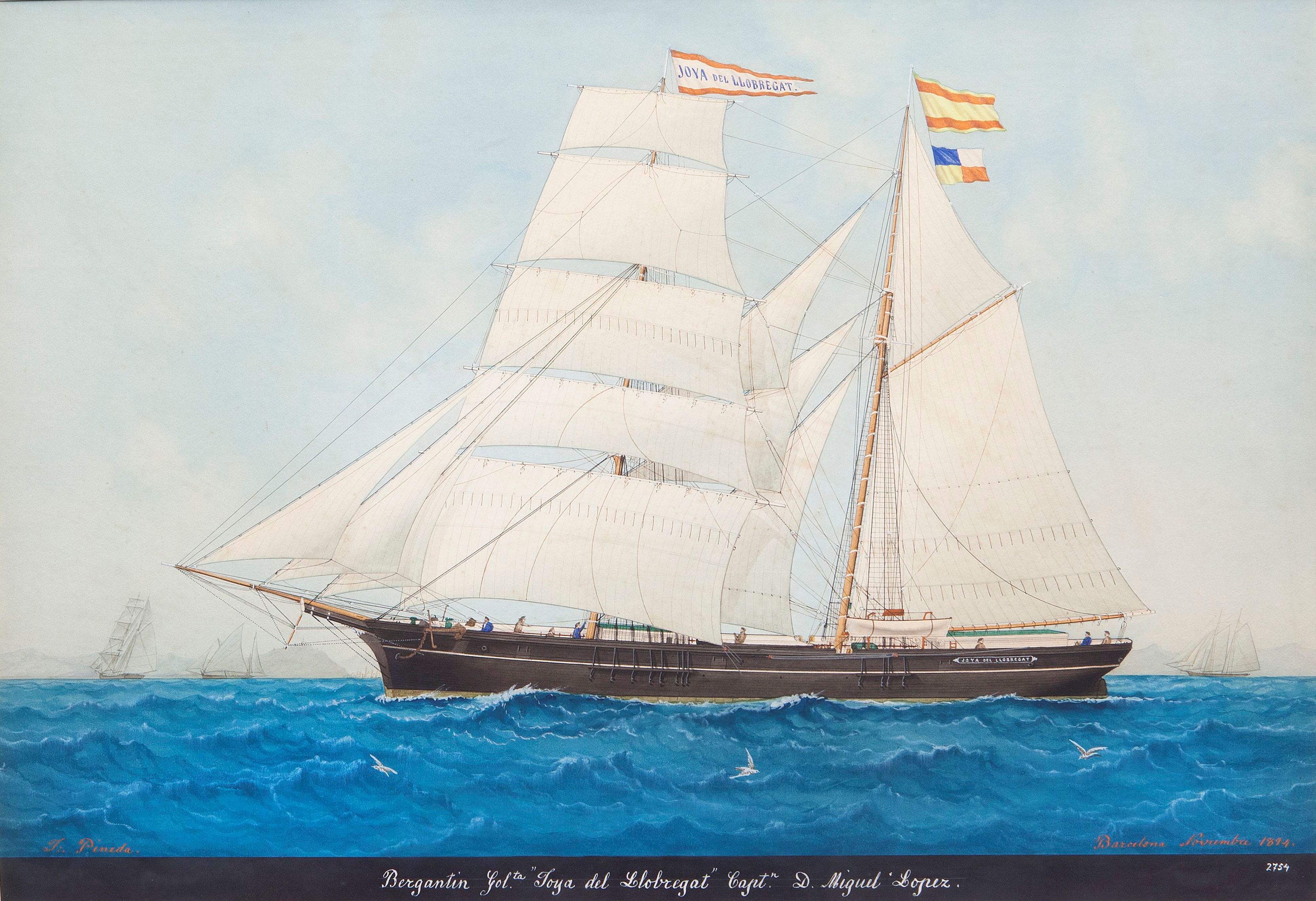 Schooner brig Joya del Llobregat, Captain Miguel López 