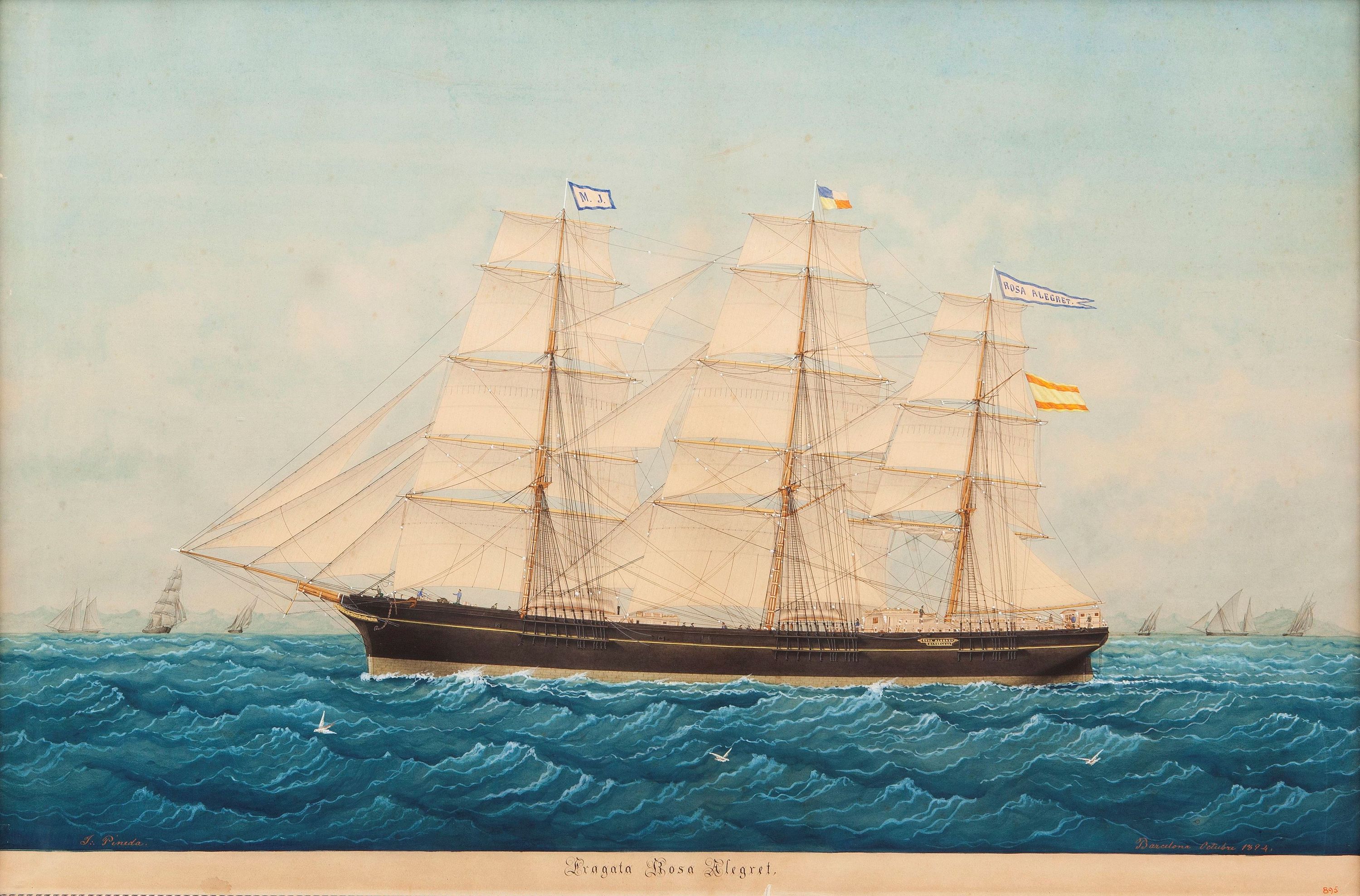 Frigate Rosa Alegret of the Marcelino Jané shipping company