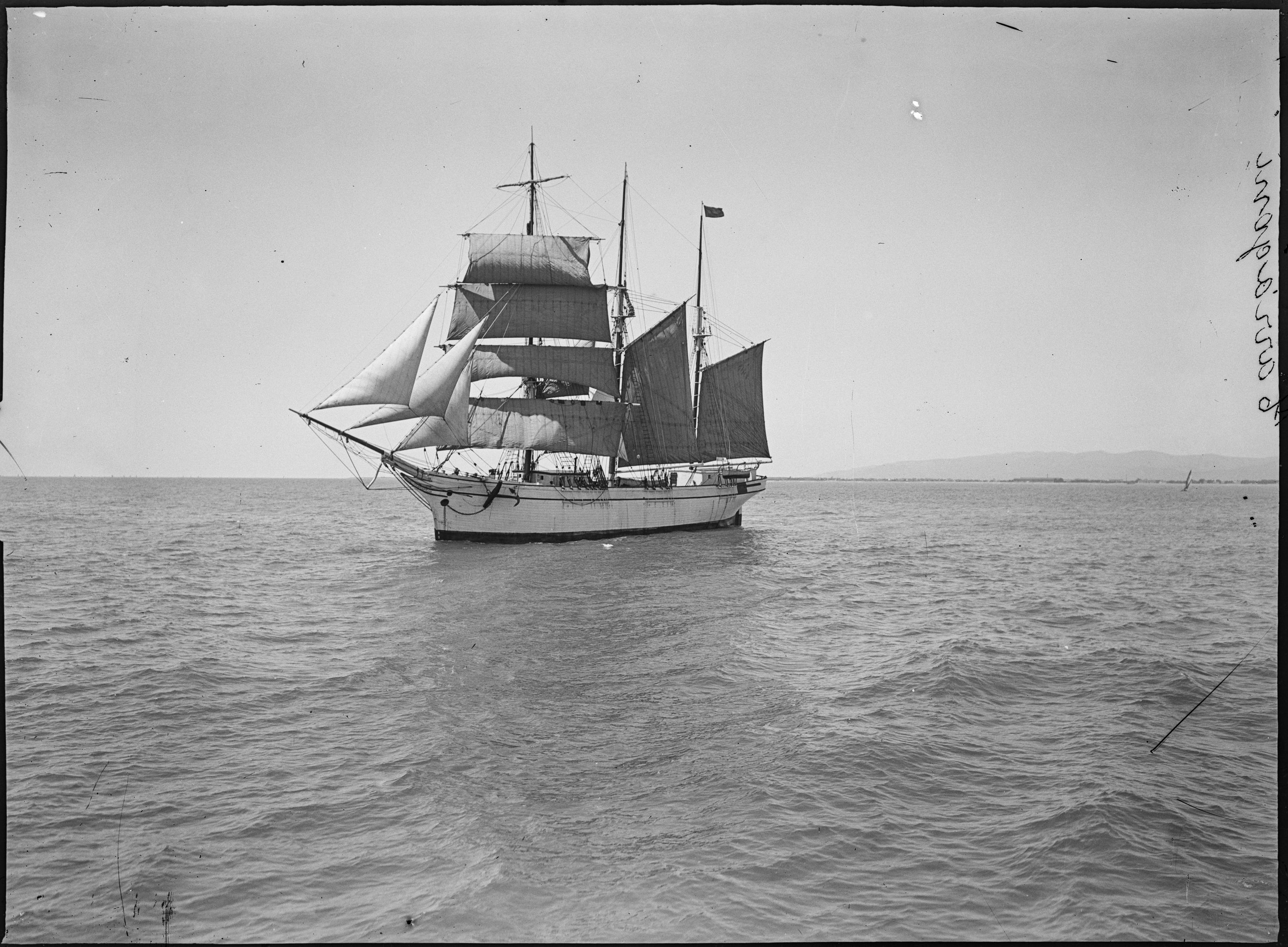 Unidentified barquentine with three masts